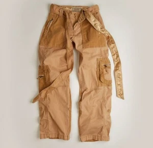 Y2K Abercrombie & Fitch Women’s 2000s Utility Cargo Pant 34x31 Size 18 Khaki - Picture 1 of 15