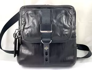 Tumi Alpha Bravo Arnold Zip Flap Crossbody Bag Leather Black 932304DL Reg $475 - Picture 1 of 10
