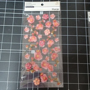 SCRAPBOOK STICKER FLOWER RED POPPY glitter Wizard Oz wedding cherry blossom tree - Picture 1 of 2