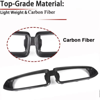 Подходит для BMW G42 220i 230i 2-дверная решетка радиатора переднего бампера 2021-22 СУХОЕ УГЛЕРОДНОЕ ВОЛОКНО - Изображение 1 из 4