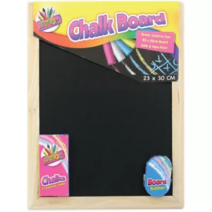 Chalkboard With Eraser Chalks Dry Wipe Blackboard Hanging Board For Kids Drawing - Picture 1 of 8