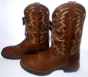 Durango Men's Rebel Round Toe Brown Leather Western Boots, Size 11W, DDB0163 - Picture 1 of 7