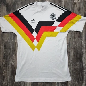 1990 Adidas Germany Home Soccer Jersey Lothar Matthäus Men L World Cup Bayern - Picture 1 of 7