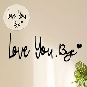 Love You Bye Schild - Deko Wandbild, einfache Installation, Geschenk & Dekoidee 💕✨ - Bild 1 von 6