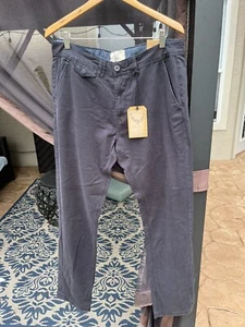 Brave Soul Black Chino Pants Mens 33R NWT - Picture 1 of 7