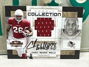 2009 Donruss Threads Signatures /50 Chris Wells Beanie #3 RPA Patch Auto RC - Picture 1 of 2