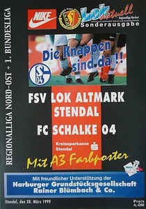 Program 28.3.1999 Locomotive Altmark Stendal - FC SCHALKE 04 - Picture 1 of 1