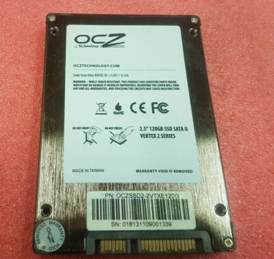 OCZ Vertex 2 120GB,OCZSSD2-2VTXE120G| 2,5" SATA II 3Gb/s|p212 - Bild 1 von 3