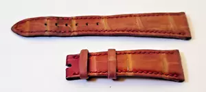 OEM Patek Philippe Geneve Distressed Red Leather watch strap 19/14mm 64+105mm - Picture 1 of 2