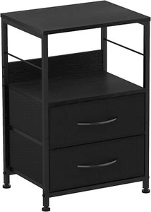 Beistelltisch Stoff Schubladen Nachttische Schlafzimmer Beistelltisch Ablage Regal Schwerlast - Bild 1 von 6