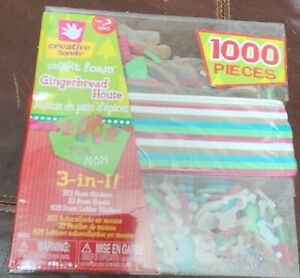 Creative Hands smArt Foam Stickers Gingerbread House 1000 Pieces - New, Sealed