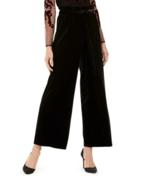 MSRP $80 Inc Velvet Wide-Leg Paperbag Pants Size Medium (No Belt) - Image 1 of 1