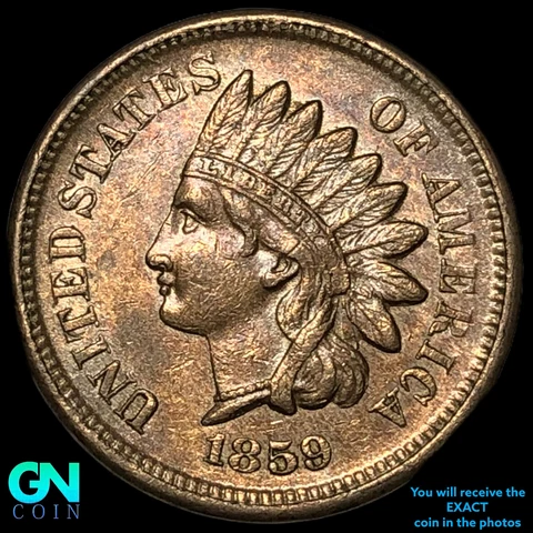 1859 Indian Head Cent Penny #E7406 Cover