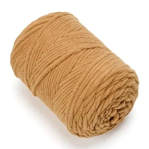 Chunky Chenille Yarn for Baby Blankets Super Bulky Fluffy Fancy Cream Yarn - Picture 1 of 7