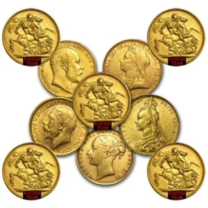 Great Britain Gold Sovereign Coin Avg Circ Random Year 0.2354 oz. - Picture 1 of 1