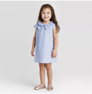 Toddler Girls' Short Sleeve Gauze Dress 4T by Just One You made by Carter's Blue