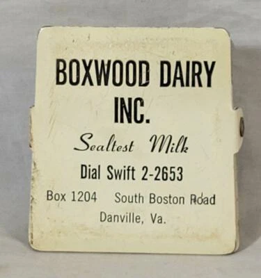 Vintage Boxwood Dairy Advertising Paper Clip Sealtest Milk Danville Virginia VA - Image 1 of 4
