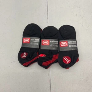 Ecko Unltd Black 15 Pack Black & Red Low Cut Ankle Socks Boys Size Small NEW - Picture 1 of 4