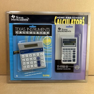 Vintage Texas Instruments TI-1795 & TI-1706 III - Desktop Solar Calculator NEW - Image 1 of 4