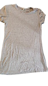 ZENANA Outfitters GREY Short Sleeve Round Neck Tee  T-Shirt Top SIZE LARGE - Picture 1 of 6