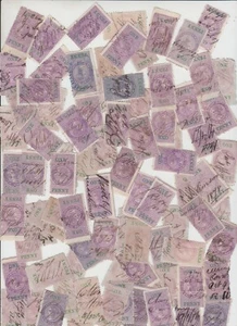 Estampillas Nueva Zelanda 1880 83 x Queen Victoria 1d emisiones de servicio violeta y verde  - Imagen 1 de 1