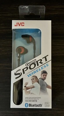 JVC Bluetooth Earbuds, Wireless Sweatproof Sport Headphones, Black Gum HAEN10BTB - Image 1 of 2
