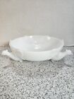 Vintage Jeanette Pink Milk Glass Pheasant 3 Footed 8 1/4" Bowl/Dish