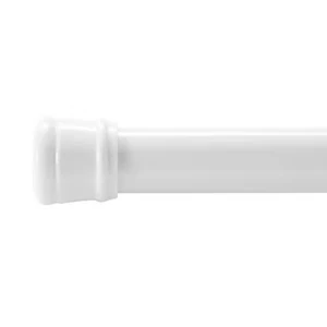 42 - 72 in. Spring Tension Shower Curtain Rod, White, Adjustable - Picture 1 of 12