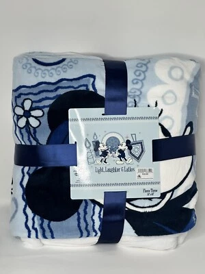 New Disney Hanukkah Mickey Mouse Light Latkes Fleece Throw Blanket 50” x 60” CLR - Image 1 of 3