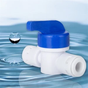 1/4" Water Hose Ball Valve Connector Water Purifier Quick Connect Fitting Home - Picture 1 of 11