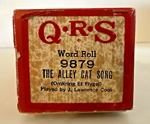 Lettore QRS Pianoforte Musica Word Roll THE ALLEY CAT SONG 9879 Ottime Condizioni - Foto 1 di 7