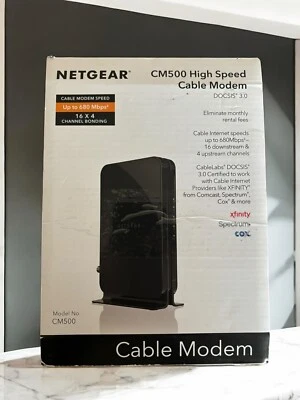 NETGEAR CM500-100NAS DOCSIS 3.0 High Speed Cable Modem Certified for Xfinity - Image 1 of 4