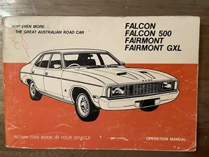 FORD FALCON 500 FAIRMONT GXL OPERATION MANUAL & MAINTENANCE SCHEDULE BOOKLET - Picture 1 of 12
