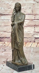 Vintage Bronze Lady Statue Signed J. Patoue Classic Art Nouveau Home Décor Sale - Picture 1 of 10