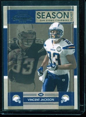 2008 Donruss Playoff Contenders Season Ticket Vincent Jackson #81 Chargers - Image 1 of 2