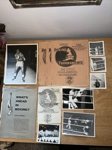 Folletos de boxeo fotografías militares boxeador efímero de los años 50 vintage - Imagen 1 de 10