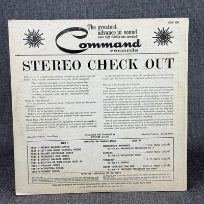 Original Stereo Command CSC-100 LP Record 1960 SOUND CHECK -EXCELLENT - Image 1 of 4