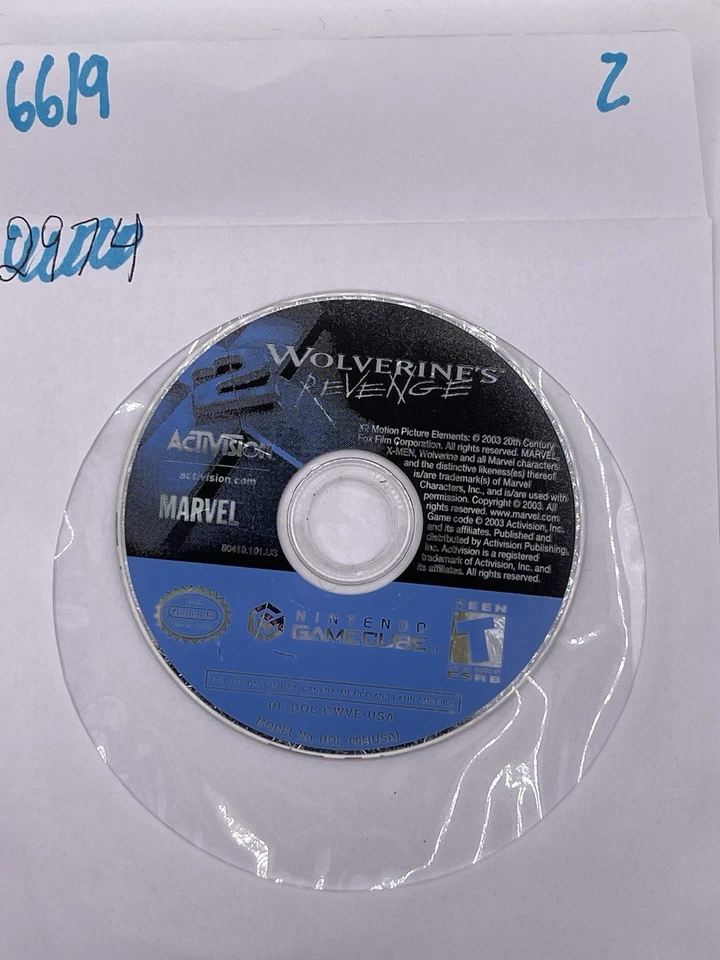 X2: Wolverine's Revenge (Nintendo GameCube, 2003) SOLO DISCO - Sin seguimiento 6619 Foto 1 de 1