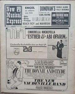 New Musical Express March 2nd 1968, Carl Wayne, Donovan, Bee Gees, Troggs - Imagen 1 de 1