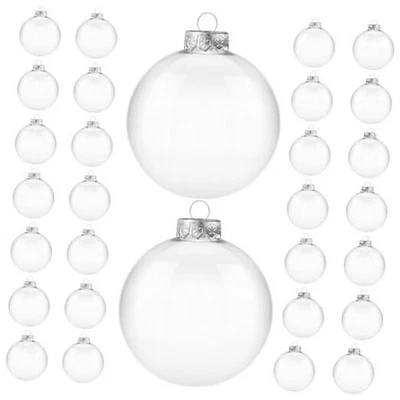 Прозрачные пластиковые украшения для рукоделия заполняемые (упаковка 30 шт., серебро 3,15 и прозрачные) - Изображение 1 из 4