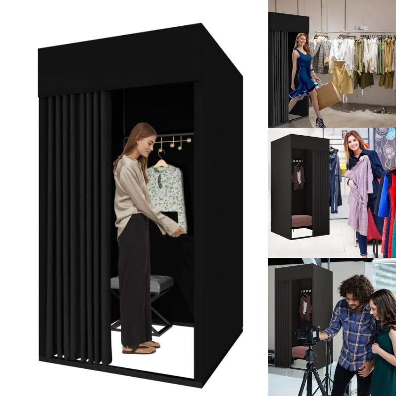 Clothing Store Fitting Room Movable Square Changing Room Temporary Locker Room - image 1 of 4