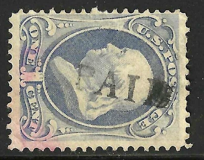 Billete Franklin de 1 centavo Sc #206 pagado elegantemente cancelado 1883 EE. UU. 50B32 Foto 1 de 2