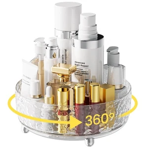【Crystal Design 𝟵" Perfume Organizer,【360° Rotating】 Vanity Organizer, Bathr... - Picture 1 of 7