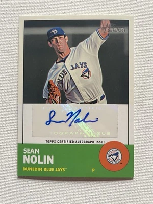 Signed 2012 Topps Heritage Sean Nolin Blue Jays Autographed Certified Auto - Image 1 of 2