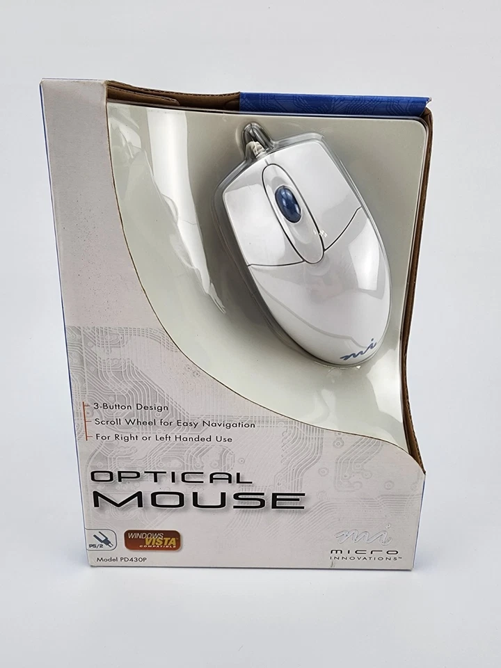 MI Optical Mouse Windows Vista Compatible PS2 Model PD430P B91 - Image 1 of 4