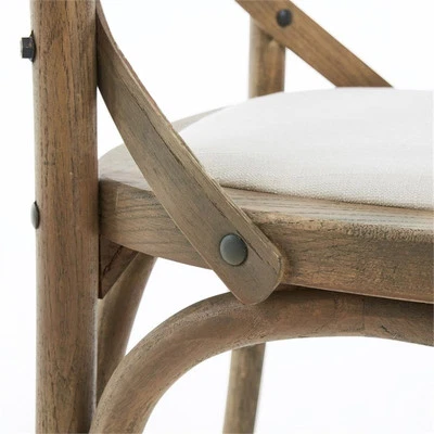 Juego de 2 sillas de comedor Finch Elmhurst Cross crema Foto 1 de 4