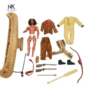 Vintage Mattel Karl May Winnetou Actionfigur + Kanu - Bild 1 von 6