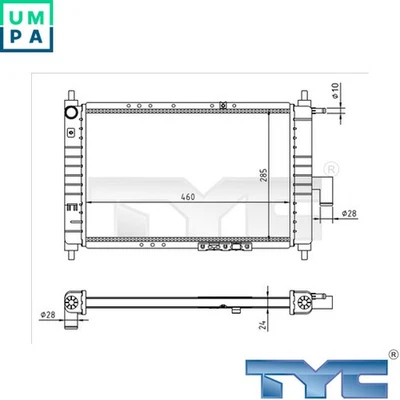RADIATOR ENGINE COOLING 706-0023-R FOR DAEWOO MATIZ B10S 1.0L 4cyl MATIZ 0.8L  - Image 1 of 4
