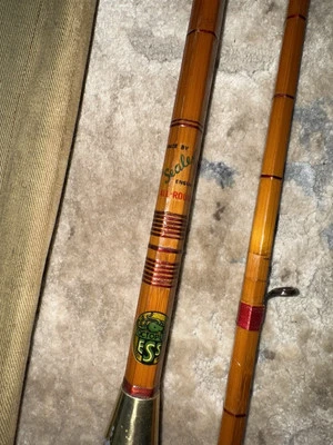 Vintag EDGAR SEALEY ALL ROUNDER SEA TROUT SALMON FLY ROD 12FT 3 PIECE SPLITCANE - Image 1 of 4