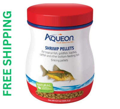 Pellets de camarones Aqueon 6,5 oz alimento para hundimiento para bagres loaches peces dorados tropicales Foto 1 de 4